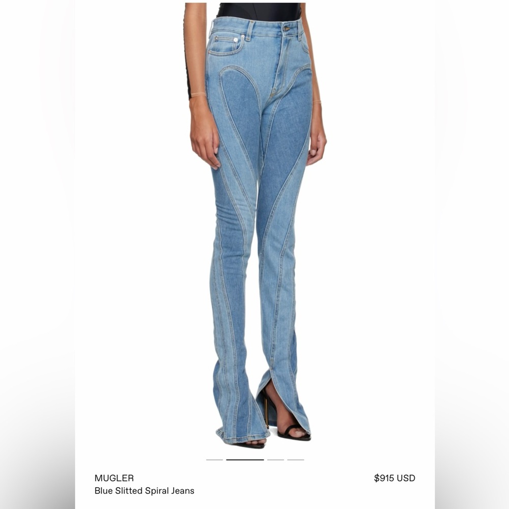 Brand New Mugler Spiral Jeans Size 42